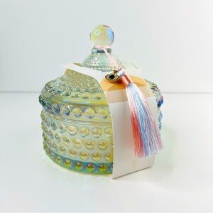 House of Harlow 1960 Iridescent Sugared Citrus Charm Tassel Glass 14oz Candle